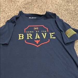 Under Armour Navy Blue 'Home of the Brave' Short Sleeve Tee